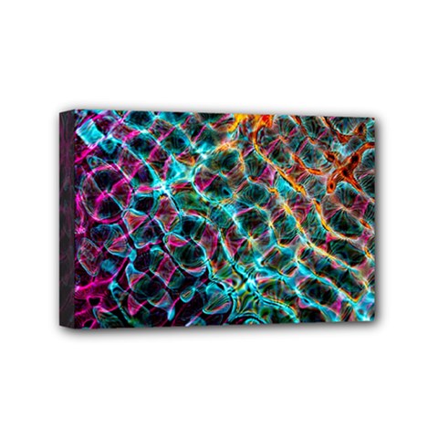 Fractal Abstract Waves Background Wallpaper Mini Canvas 6  X 4  (stretched) by Ravend