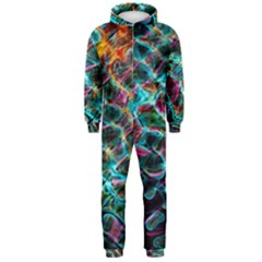 Fractal Abstract Waves Background Wallpaper Hooded Jumpsuit (men)