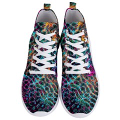 Fractal Abstract Waves Background Wallpaper Men s Lightweight High Top Sneakers by Ravend