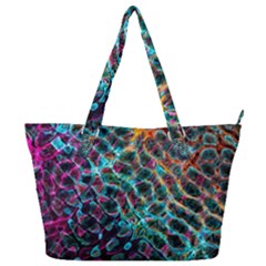 Fractal Abstract Waves Background Wallpaper Full Print Shoulder Bag by Ravend