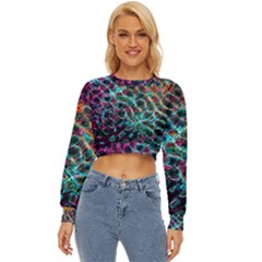 Fractal Abstract Waves Background Wallpaper Lightweight Long Sleeve Sweatshirt by Ravend