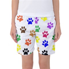 Pawprints-paw-prints-paw-animal Women s Basketball Shorts by Ravend