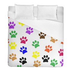 Pawprints-paw-prints-paw-animal Duvet Cover (full/ Double Size) by Ravend