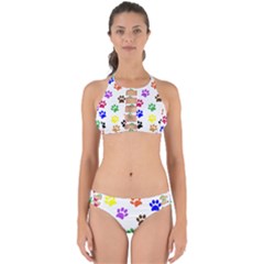 Pawprints-paw-prints-paw-animal Perfectly Cut Out Bikini Set by Ravend