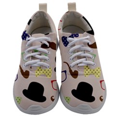 Moustache-hat-bowler-bowler-hat Mens Athletic Shoes by Ravend