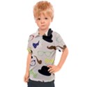 Moustache-hat-bowler-bowler-hat Kids  Polo T-Shirt View1