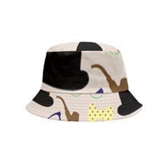 Moustache-hat-bowler-bowler-hat Inside Out Bucket Hat (kids) by Ravend