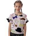 Moustache-hat-bowler-bowler-hat Kids  Cut Out Flutter Sleeves View1