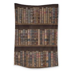 Old Bookshelf Orderly Antique Books Large Tapestry by Ravend