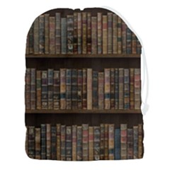 Old Bookshelf Orderly Antique Books Drawstring Pouch (3xl) by Ravend