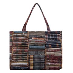 Pile Of Books Photo Of Assorted Book Lot Backyard Antique Store Medium Tote Bag by Ravend