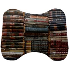 Pile Of Books Photo Of Assorted Book Lot Backyard Antique Store Head Support Cushion by Ravend