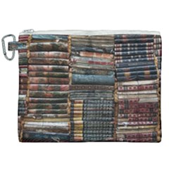 Pile Of Books Photo Of Assorted Book Lot Backyard Antique Store Canvas Cosmetic Bag (xxl) by Ravend