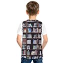 Book Collection In Brown Wooden Bookcases Books Bookshelf Library Kids  Basketball Tank Top View2