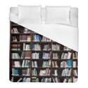 Book Collection In Brown Wooden Bookcases Books Bookshelf Library Duvet Cover (Full/ Double Size) View1