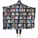 Book Collection In Brown Wooden Bookcases Books Bookshelf Library Wearable Blanket View2