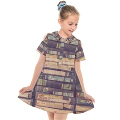 Books Antique Worn Spent Romance Antique Dealer Kids  Short Sleeve Shirt Dress by Ravend