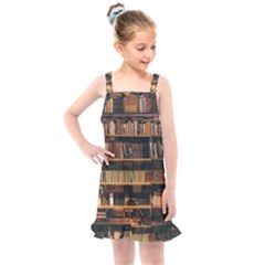 Books On Bookshelf Assorted Color Book Lot In Bookcase Library Kids  Overall Dress by Ravend