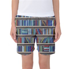 Bookshelf Women s Basketball Shorts by Ravend