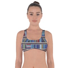 Bookshelf Got No Strings Sports Bra by Ravend