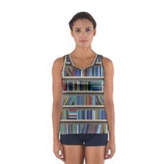 Bookshelf Sport Tank Top  by Ravend