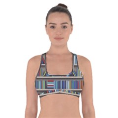 Bookshelf Cross Back Sports Bra by Ravend