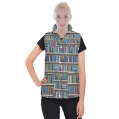 Bookshelf Women s Button Up Vest