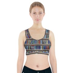 Bookshelf Sports Bra With Pocket by Ravend