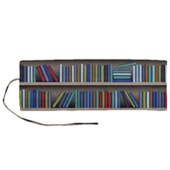 Bookshelf Roll Up Canvas Pencil Holder (m) by Ravend