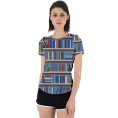 Bookshelf Back Cut Out Sport T-shirt by Ravend