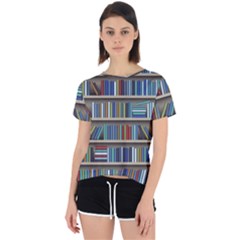 Bookshelf Open Back Sport T-shirt by Ravend