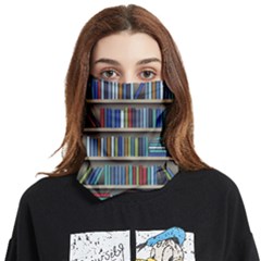 Bookshelf Face Covering Bandana (two Sides) by Ravend