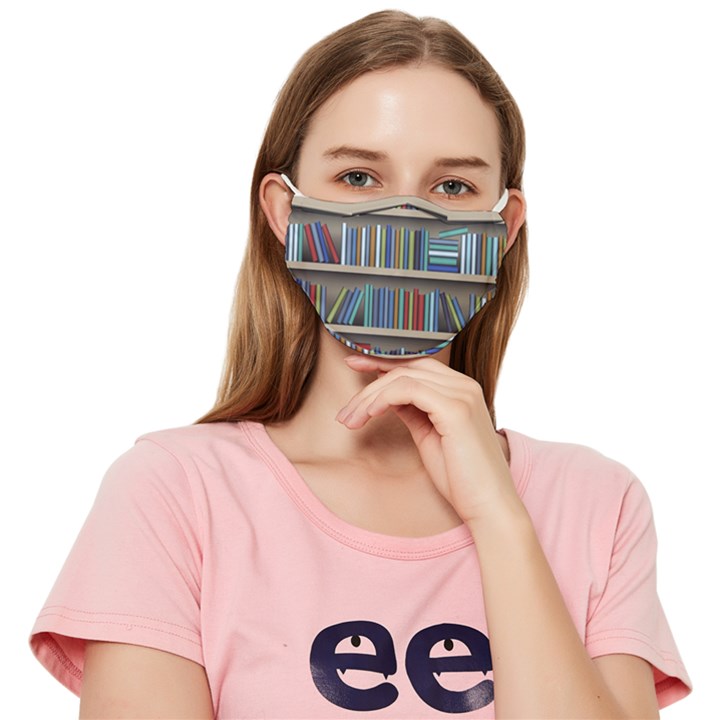 Bookshelf Fitted Cloth Face Mask (Adult)