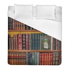 Books-library-bookshelf-bookshop Duvet Cover (full/ Double Size) by Ravend