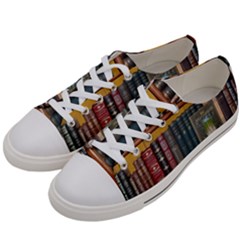 Books-library-bookshelf-bookshop Women s Low Top Canvas Sneakers by Ravend