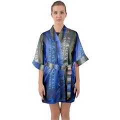 Vintage Collection Book Half Sleeve Satin Kimono  by Ravend