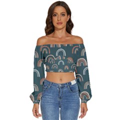 Vintage Long Sleeve Crinkled Weave Crop Top by zappwaits