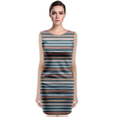 Stripes Sleeveless Velvet Midi Dress by zappwaits