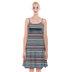 Stripes Spaghetti Strap Velvet Dress