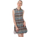 Stripes Sleeveless Shirt Dress View1