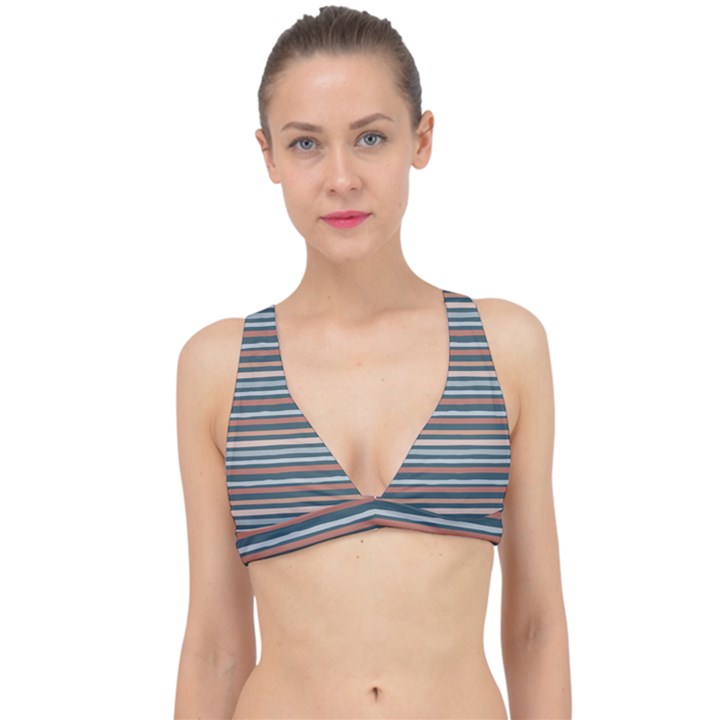 Stripes Classic Banded Bikini Top