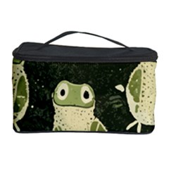 Frog Pattern Cosmetic Storage Case by Valentinaart