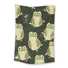 Frog Pattern Small Tapestry by Valentinaart