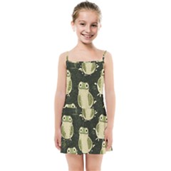 Frog Pattern Kids  Summer Sun Dress by Valentinaart