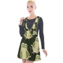 Frog pattern Plunge Pinafore Velour Dress View1