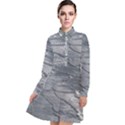 Atlantic Ocean Aerial View, Tierra Del Fuego, Argentina Long Sleeve Chiffon Shirt Dress View1