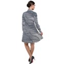 Atlantic Ocean Aerial View, Tierra Del Fuego, Argentina Long Sleeve Chiffon Shirt Dress View2