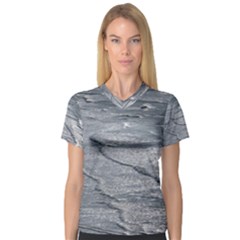 Atlantic Ocean Aerial View, Tierra Del Fuego, Argentina V-neck Sport Mesh T-shirt