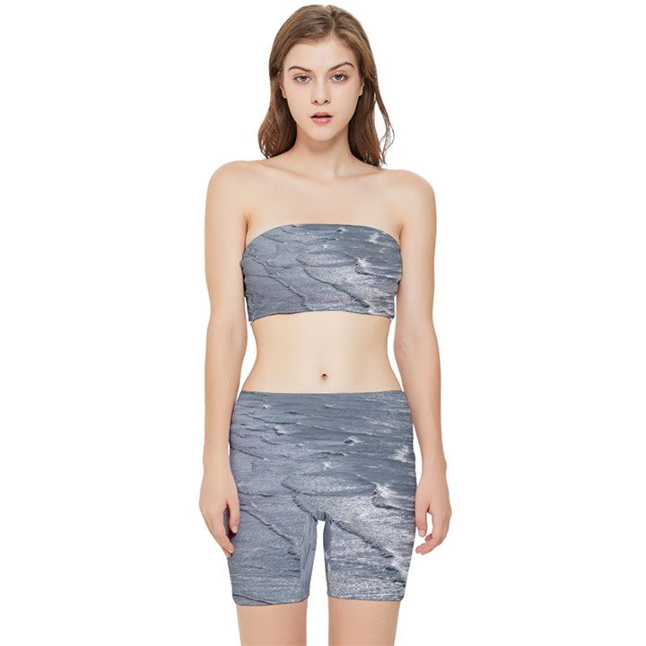 Atlantic Ocean Aerial View, Tierra Del Fuego, Argentina Stretch Shorts and Tube Top Set