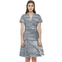 Atlantic Ocean Aerial View, Tierra Del Fuego, Argentina Short Sleeve Waist Detail Dress View1